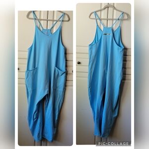 Free People Hot Shot Onesie S Sky Blue